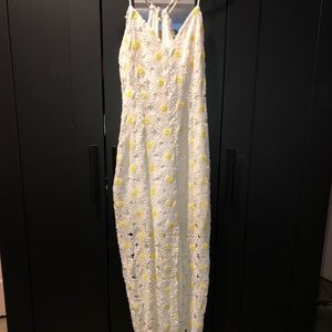 BCBGeneration white maxi dress with flowers